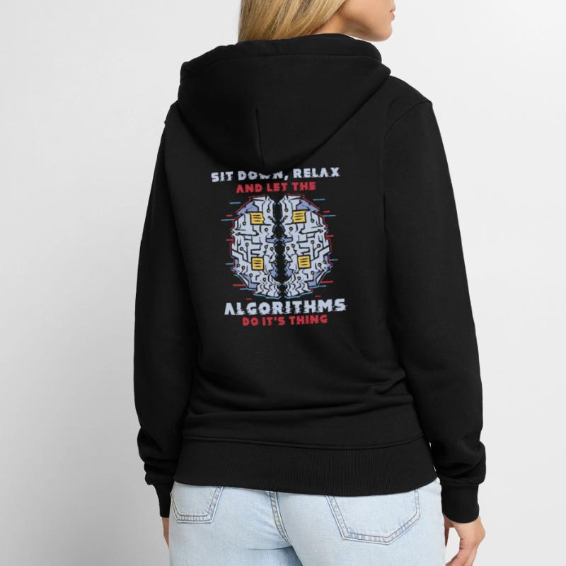 Algorithme informatique Programmeur Artificiel Veste à capuche bio Premium Unisexe