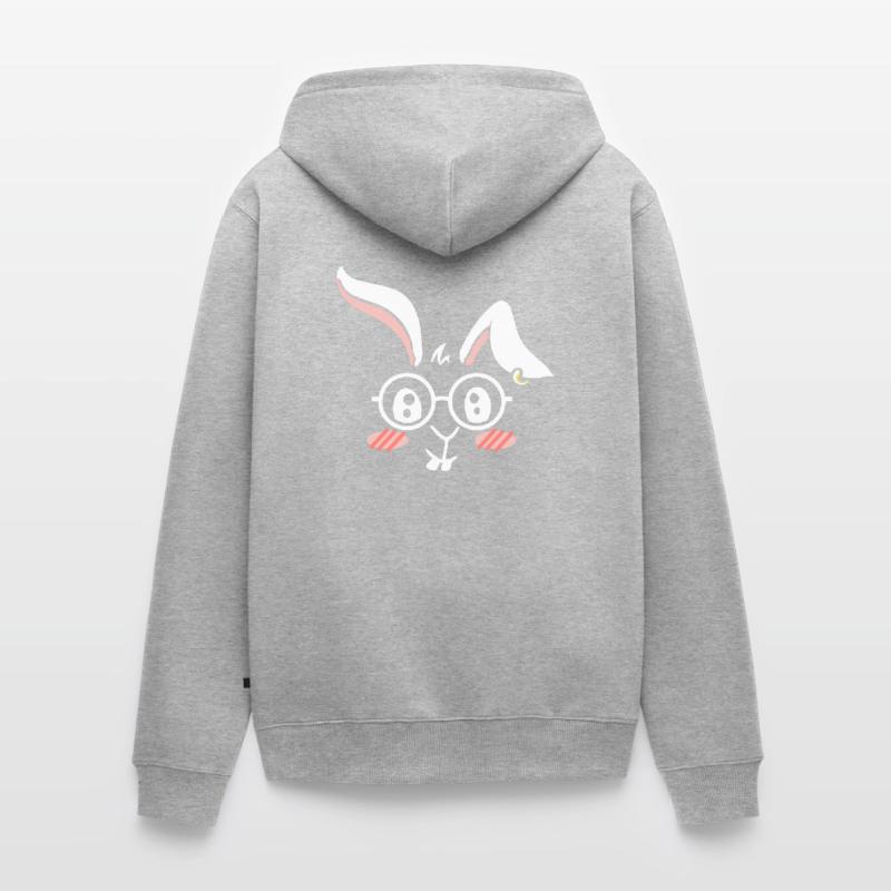 Easter Holiday Rabbit Easter Happy Easter Unisex Premium Organic Zip Hoodie