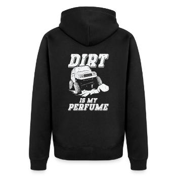 Off Road 4X4 Wheeler Offroading Dirt Mudding - Unisex Premium Organic Zip Hoodie - black - Back - Nico (187cm)