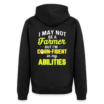 culture du maïs cultures agriculture - Veste à capuche bio Premium Unisexe - noir - Dos - Nico (187cm)