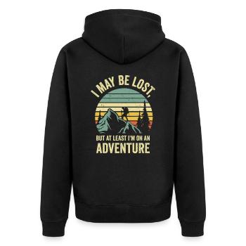 Randonnées Camping Randonneurs en montagne - Veste à capuche bio Premium Unisexe - noir - Dos - Nico (187cm)