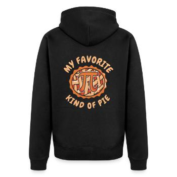 Pi Day Cake Math Number Pi Symbol Food - Veste à capuche bio Premium Unisexe - noir - Dos - Nico (187cm)