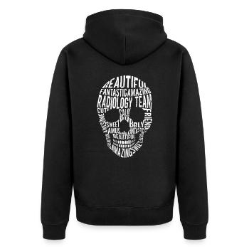 Radiology Rad Tech Technologist Radiologist X-ray - Unisex Premium Organic Zip Hoodie - black - Back - Nico (187cm)