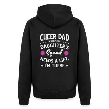 Cheerleader Proud Cheer Dad Cheerleading - Veste à capuche bio Premium Unisexe - noir - Dos - Nico (187cm)