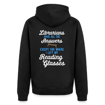 Bibliothèque de lecture Librarian Bookworm Freak Book Freak - Veste à capuche bio Premium Unisexe - noir - Dos - Nico (187cm)