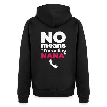 Grandparents Day Grandma Spoiling Favorite - Unisex Premium Organic Zip Hoodie - black - Back - Nico (187cm)