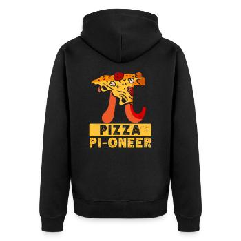 Pi Day Pizza Pi Symbol Math Number - Veste à capuche bio Premium Unisexe - noir - Dos - Nico (187cm)