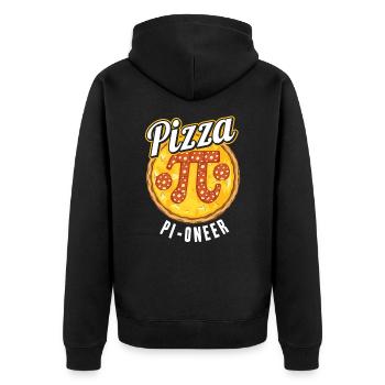 Pi Day Pizza Pi Symbol Math Number - Veste à capuche bio Premium Unisexe - noir - Dos - Nico (187cm)