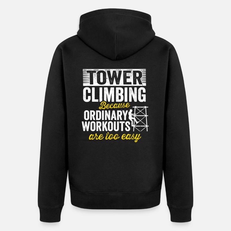 Zellturmkletterer Klettertechniker - Unisex Premium Bio Zip Hoodie - Schwarz