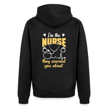 Correctional Nurse Nursing Correction Officer - Unisex Premium Organic Zip Hoodie - black - Back - Nico (187cm)