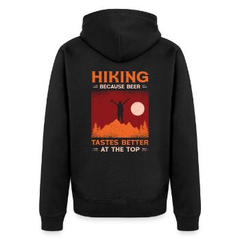 Randonnées Camping Randonneurs en montagne - Veste à capuche bio Premium Unisexe - noir - Dos - Nico (187cm)