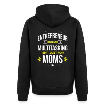 Entrepreneur Entreprise Entrepreneuriat - Veste à capuche bio Premium Unisexe - noir - Dos - Nico (187cm)