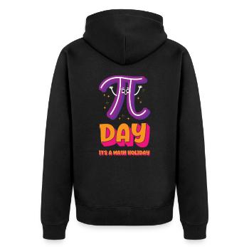Pi Day Math Holiday Pi Symbol Number - Veste à capuche bio Premium Unisexe - noir - Dos - Nico (187cm)