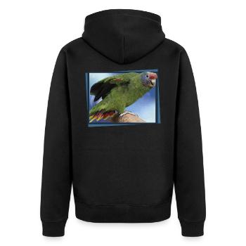 Le perroquet à queue rousse - Veste à capuche bio Premium Unisexe - noir - Dos - Nico (187cm)