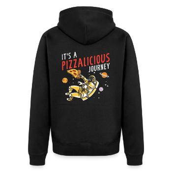 Space Pizza Lover Astronaut Fast Food - Veste à capuche bio Premium Unisexe - noir - Dos - Nico (187cm)
