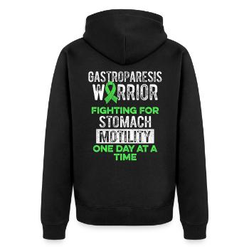 Guerrier de la sensibilisation à la gastroparésie Survivant - Veste à capuche bio Premium Unisexe - noir - Dos - Nico (187cm)