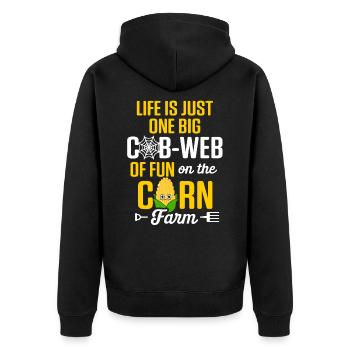 culture du maïs cultures agriculture - Veste à capuche bio Premium Unisexe - noir - Dos - Nico (187cm)