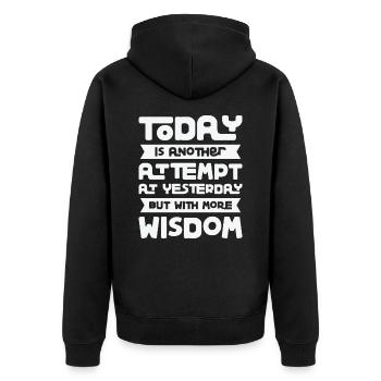 Connaissance motivatrice de la sagesse motivationnelle - Veste à capuche bio Premium Unisexe - noir - Dos - Nico (187cm)