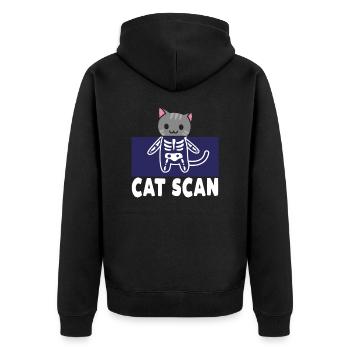 Radiology Rad Tech Cat Scan Technician - Unisex Premium Organic Zip Hoodie - black - Back - Nico (187cm)