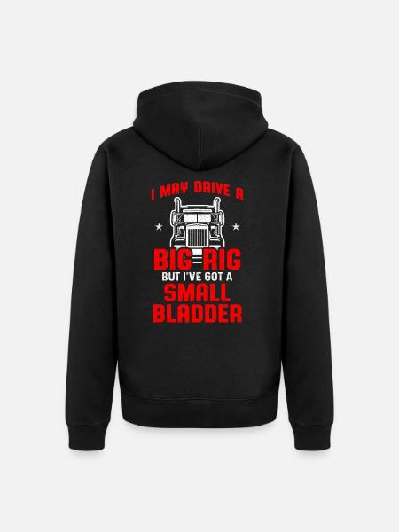 Truck Driver Trucker Driving - Unisex Premium Organic Zip Hoodie - black