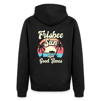Frisbee Tropical Summer Holiday Flying Disc Sport - Veste à capuche bio Premium Unisexe - noir - Dos - Nico (187cm)
