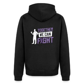Alzheimer's Awareness Brain Doctors Health - Unisex Premium Organic Zip Hoodie - black - Back - Nico (187cm)