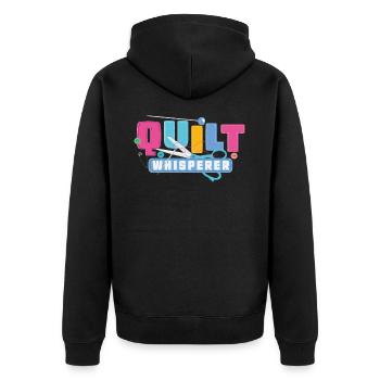 Quilting Quilt Patchwork Quilting Sewing Sewer - Unisex Premium Organic Zip Hoodie - black - Back - Nico (187cm)