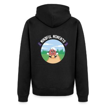 Alzheimer's Awareness Brain Mental Health - Unisex Premium Organic Zip Hoodie - black - Back - Nico (187cm)