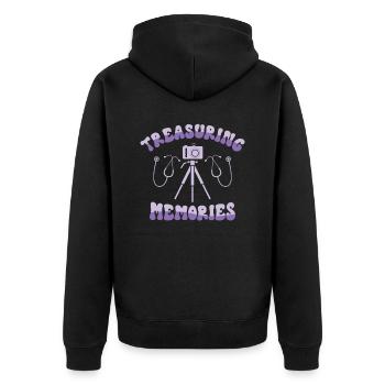 Caregiver Alzheimer's Awareness Medical Caregiving - Unisex Premium Organic Zip Hoodie - black - Back - Nico (187cm)