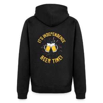 Indépendance des États-Unis Liberté de boire de la bière - Veste à capuche bio Premium Unisexe - noir - Dos - Nico (187cm)