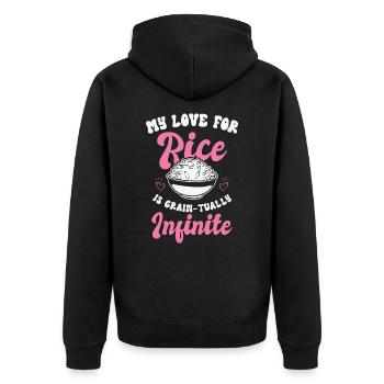 Cuisine asiatique Riz Philippines philippin - Veste à capuche bio Premium Unisexe - noir - Dos - Nico (187cm)