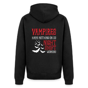 Service de cimetière des travailleurs de nuit - Veste à capuche bio Premium Unisexe - noir - Dos - Nico (187cm)