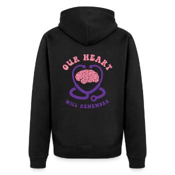Caregiver Alzheimer's Awareness Medical Caregiving - Unisex Premium Organic Zip Hoodie - black - Back - Nico (187cm)