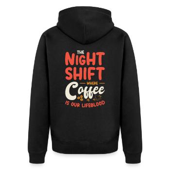 Service de cimetière des travailleurs de nuit - Veste à capuche bio Premium Unisexe - noir - Dos - Nico (187cm)