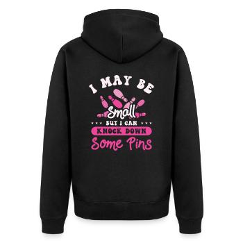 Bowling Femmes Bowler Ball Strike - Veste à capuche bio Premium Unisexe - noir - Dos - Nico (187cm)