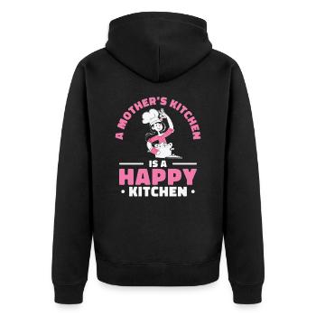 Fête des mères Vacances Grand-mère Cuisine Maman - Veste à capuche bio Premium Unisexe - noir - Dos - Nico (187cm)
