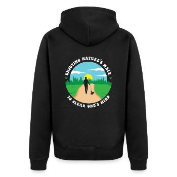 Santé mentale Nature Environnement - Veste à capuche bio Premium Unisexe - noir - Dos - Nico (187cm)