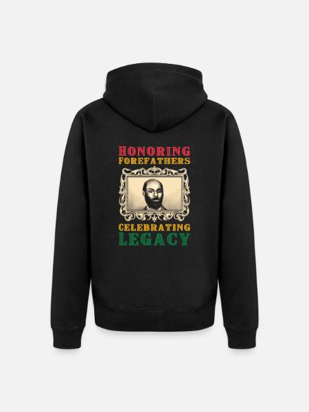 Schwarze Geschichte Juneteenth Schwarzer Stolz - Unisex Premium Bio Zip Hoodie - Schwarz