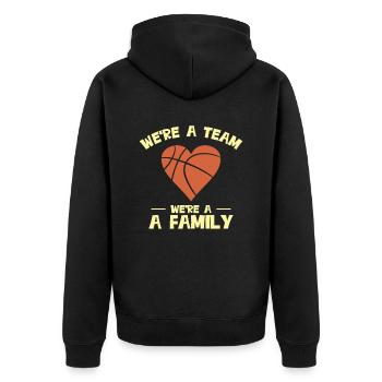 Sport Dad Vatertag Sport Team Fan Hobby - Unisex Premium Bio Zip Hoodie - Schwarz - Hinten - Nico (187cm)