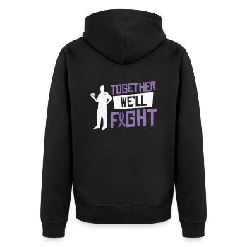 Alzheimer's Awareness Brain Doctors Health - Unisex Premium Organic Zip Hoodie - black - Back - Nico (187cm)