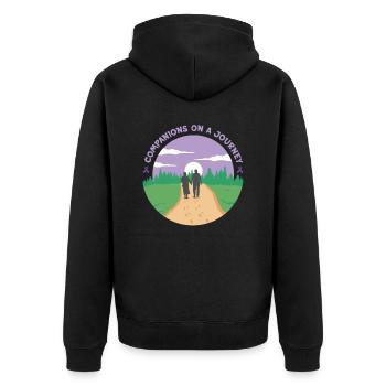 Caregiver Alzheimer's Awareness Medical Caregiving - Unisex Premium Organic Zip Hoodie - black - Back - Nico (187cm)