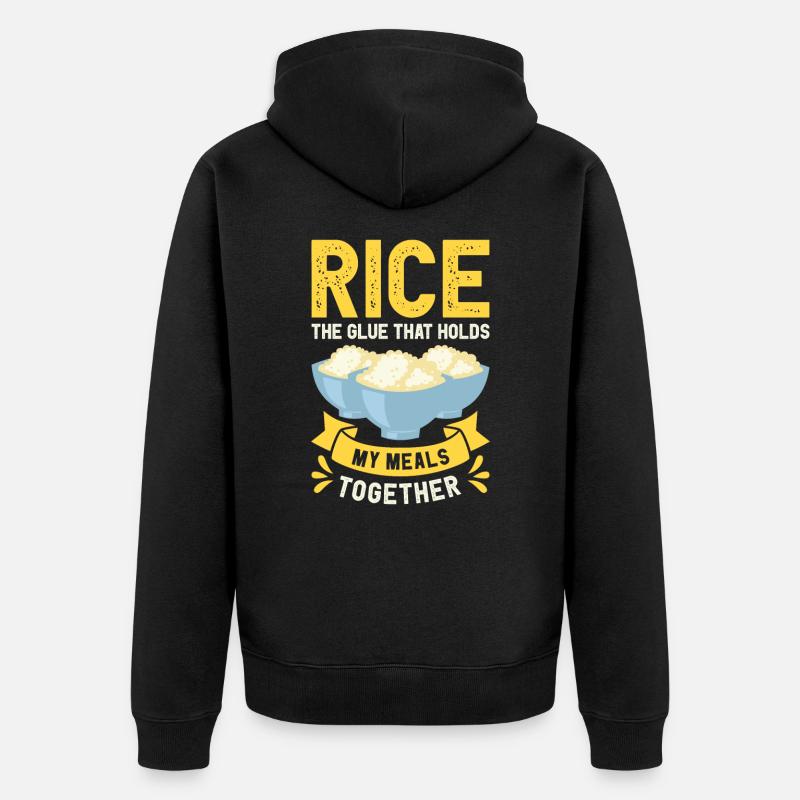 Cuisine asiatique Riz Philippines philippin - Veste à capuche bio Premium Unisexe - noir