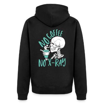 Pas de café Pas de radiographie Rad Tech - Veste à capuche bio Premium Unisexe - noir - Dos - Nico (187cm)