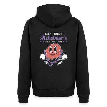 Alzheimer's Awareness Brain Doctors Health - Unisex Premium Organic Zip Hoodie - black - Back - Nico (187cm)