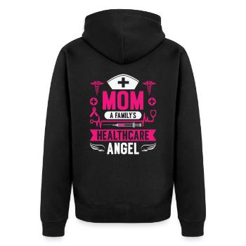 Infirmière Fête des mères Maman Infirmière - Veste à capuche bio Premium Unisexe - noir - Dos - Nico (187cm)