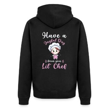 Fête des mères Vacances Grand-mère Cuisine Maman - Veste à capuche bio Premium Unisexe - noir - Dos - Nico (187cm)