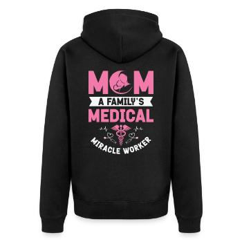 Infirmière Fête des mères Maman Infirmière - Veste à capuche bio Premium Unisexe - noir - Dos - Nico (187cm)