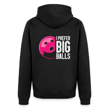 Bowling Femmes Bowler Ball Strike - Veste à capuche bio Premium Unisexe - noir - Dos - Nico (187cm)