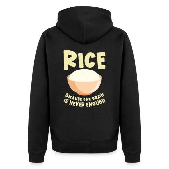 Cuisine asiatique Riz Philippines philippin - Veste à capuche bio Premium Unisexe - noir - Dos - Nico (187cm)