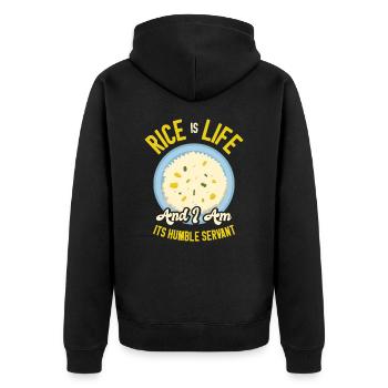 Cuisine asiatique Riz Philippines philippin - Veste à capuche bio Premium Unisexe - noir - Dos - Nico (187cm)